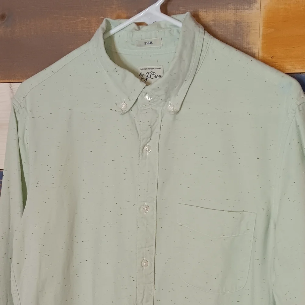 J.Crew Slim Dress Shirt M Green